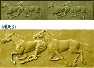 IMD 637 Running Thoroughbred Horse Border image 0