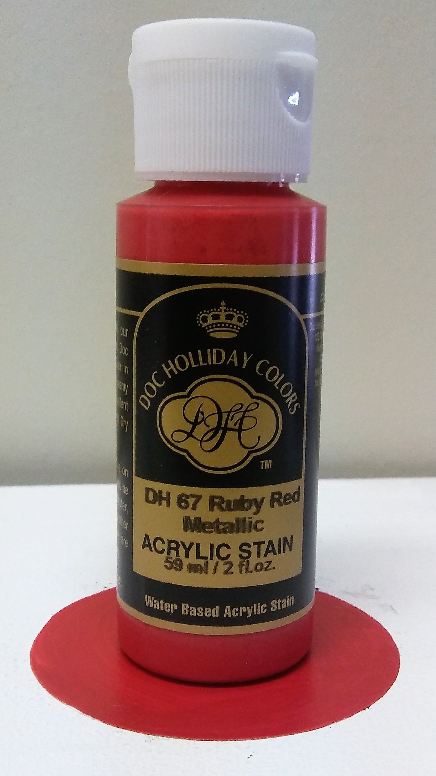 A DH 67 Ruby Red Metallic Acrylic Stain image 0