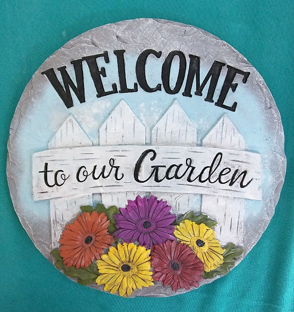 KP 1070 Welcome to our Garden Stepping Stone image 0
