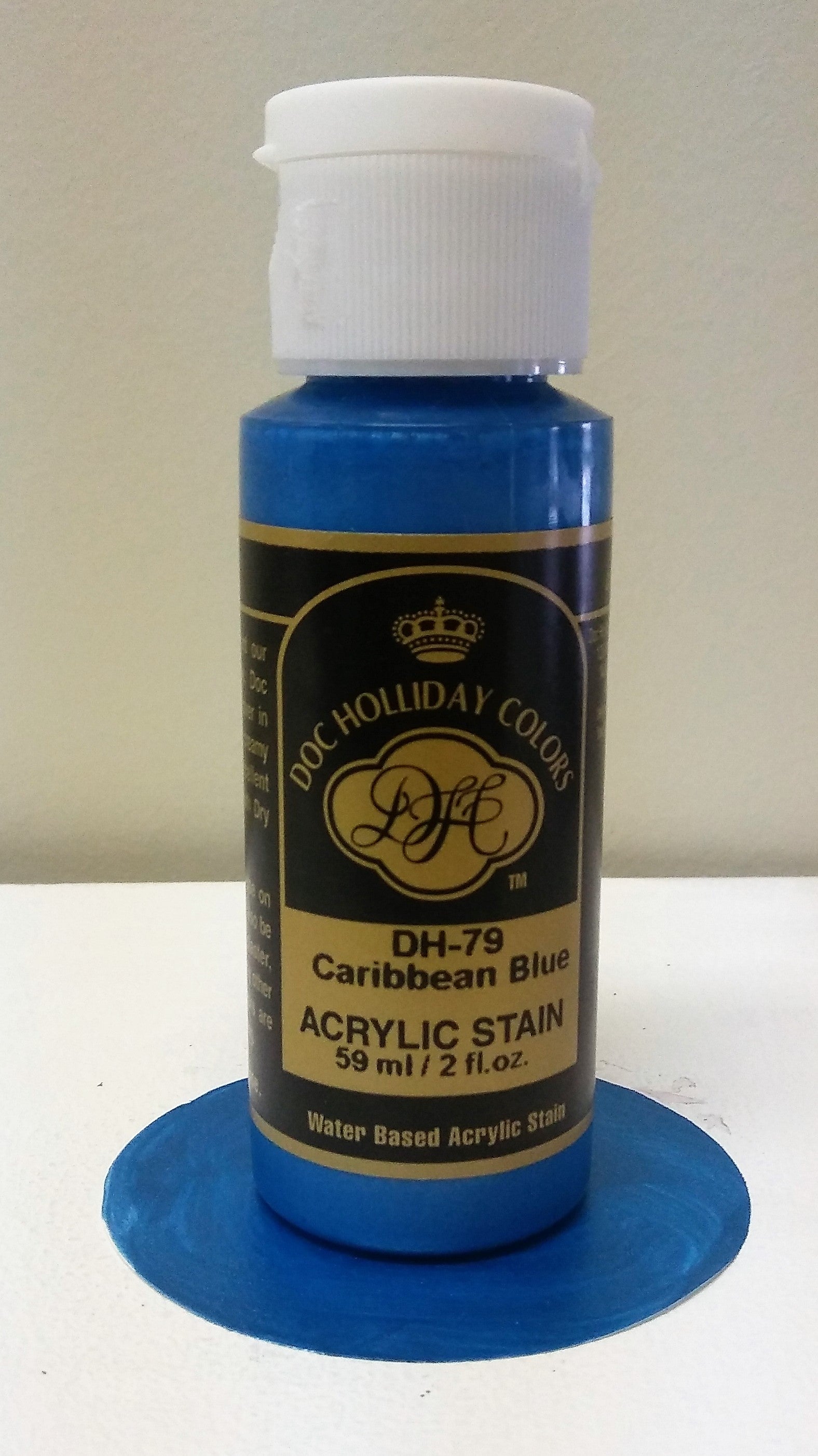 A DH 79 Caribbean Blue Pearl Acrylic Stain image 0