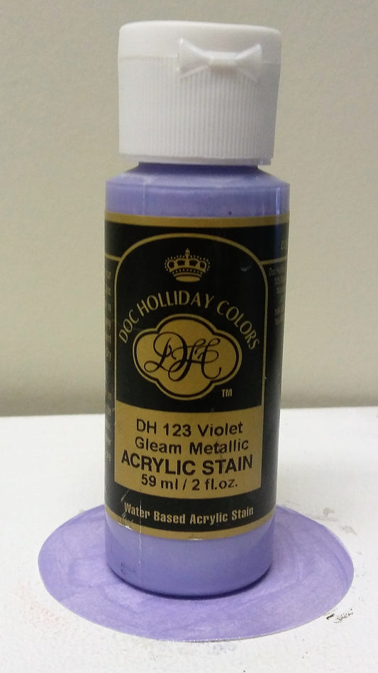 A DH 123 Violet Gleam Metallic Acrylic Stain image 0