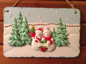 KP 1036 Snowman Plaque image 0