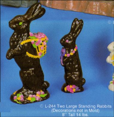 L 244 Two Large Standing Rabbits image 0