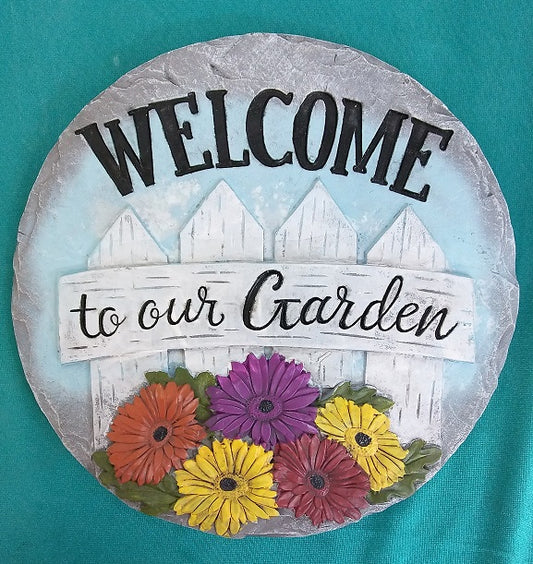 KP 1070 Welcome to our Garden Stepping Stone image 0