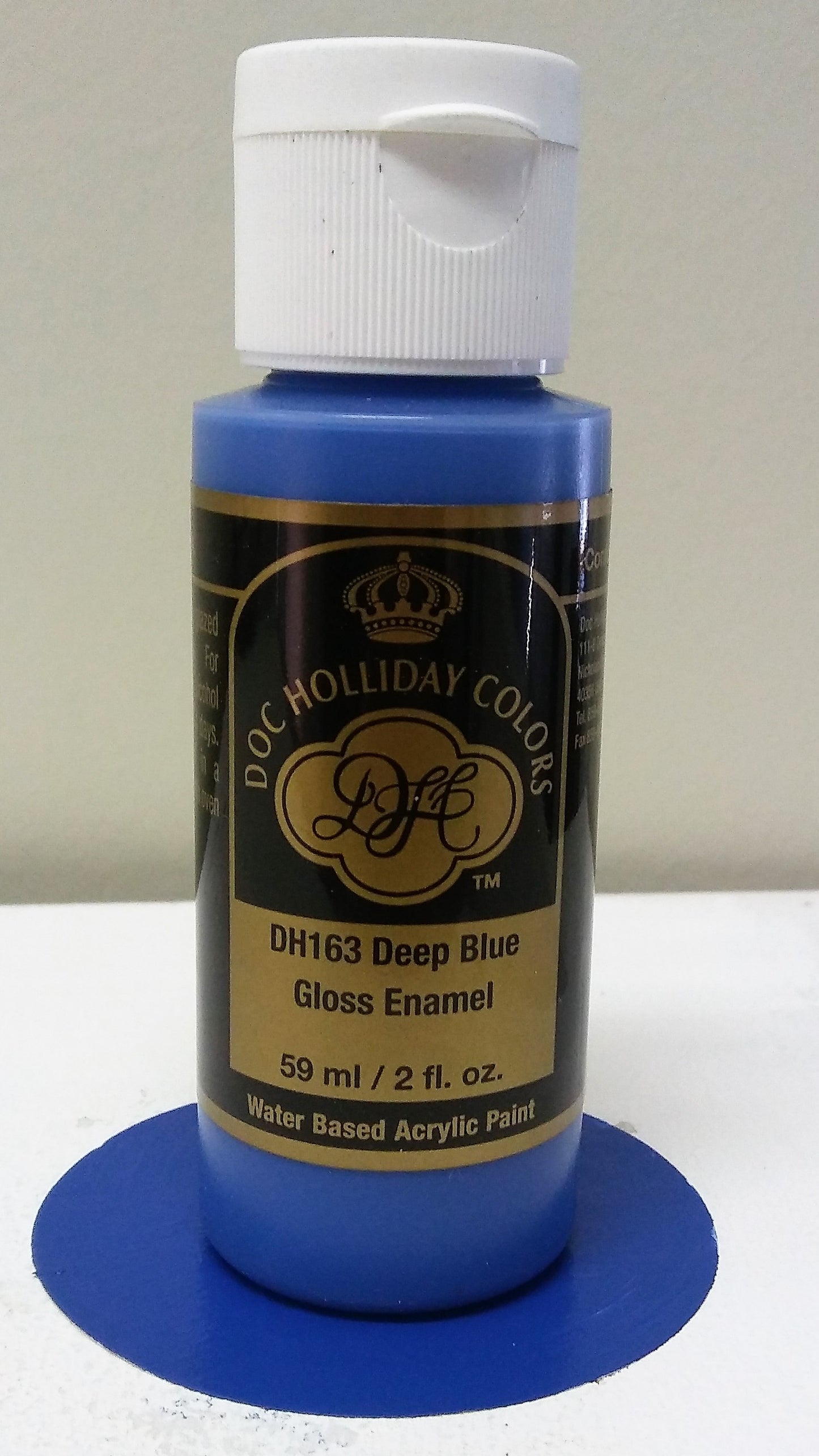 A DH 163 Deep Blue Gloss Enamel Acrylic Stain image 0