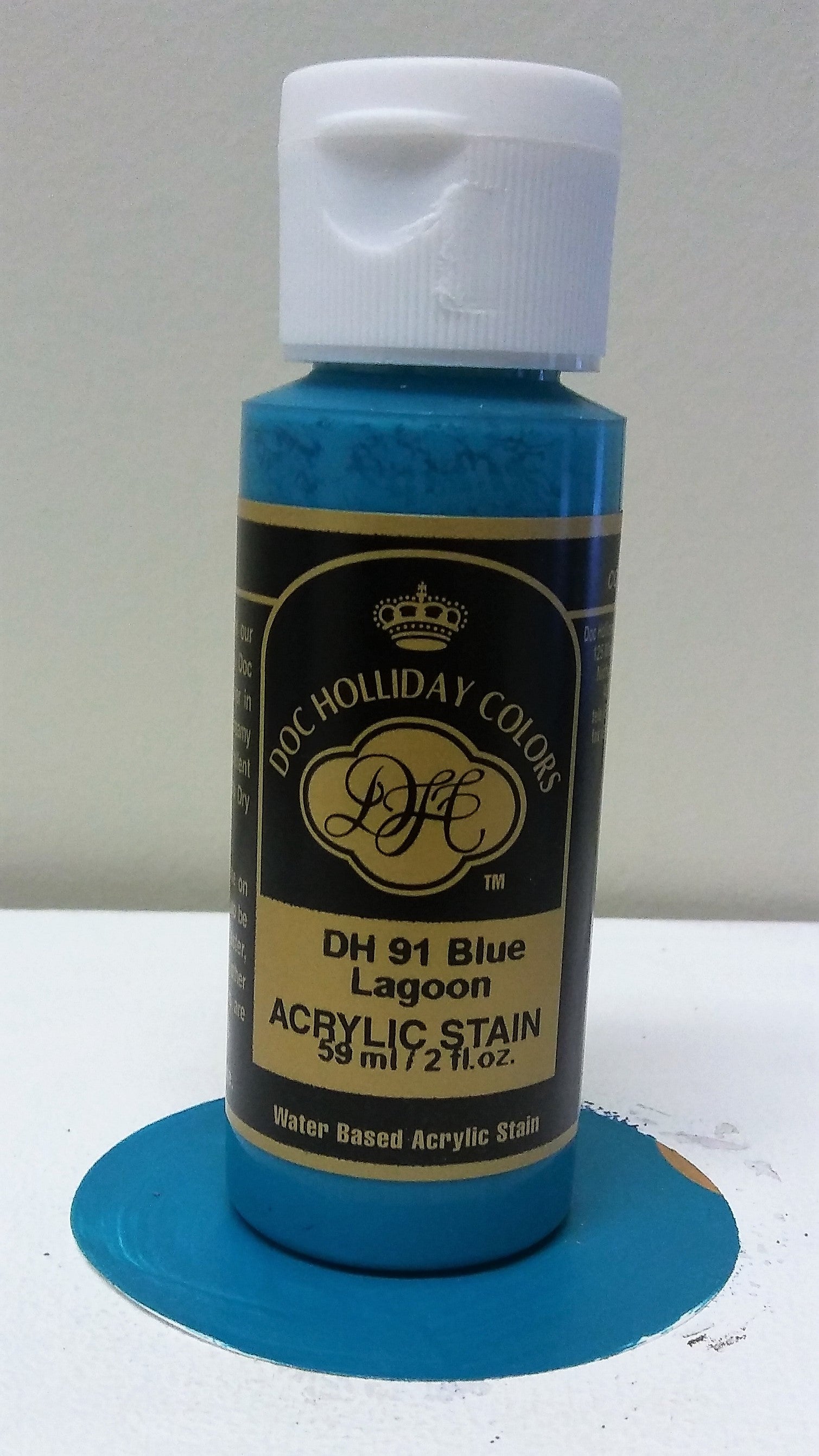 A DH 91 Blue Lagoon Pearl Acrylic Stain image 0