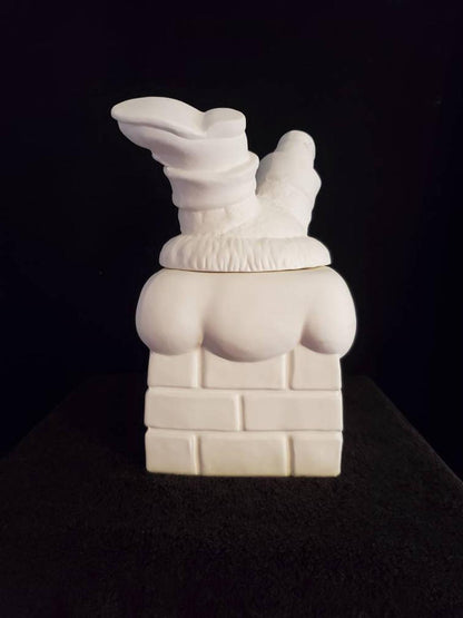 Santa Claus In Chimney Cookie/Candy Jar image 1