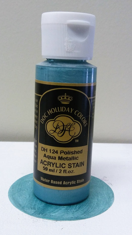 A DH 124 Polished Aqua Metallic Acrylic Stain image 0