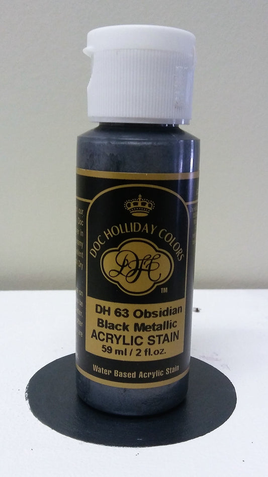 A DH 63 Obsidian Black Metallic Acrylic Stain image 0