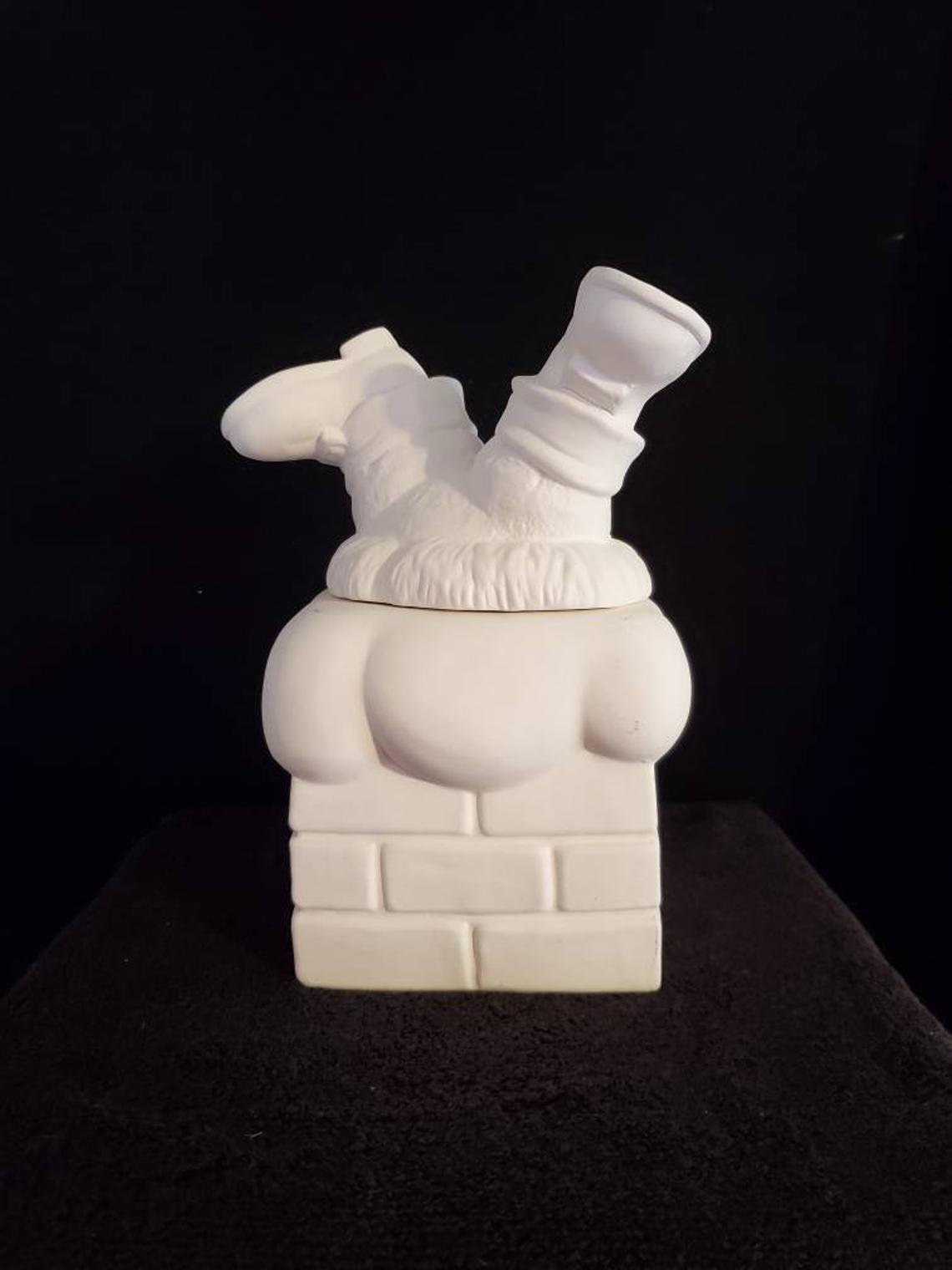 Santa Claus In Chimney Cookie/Candy Jar image 0