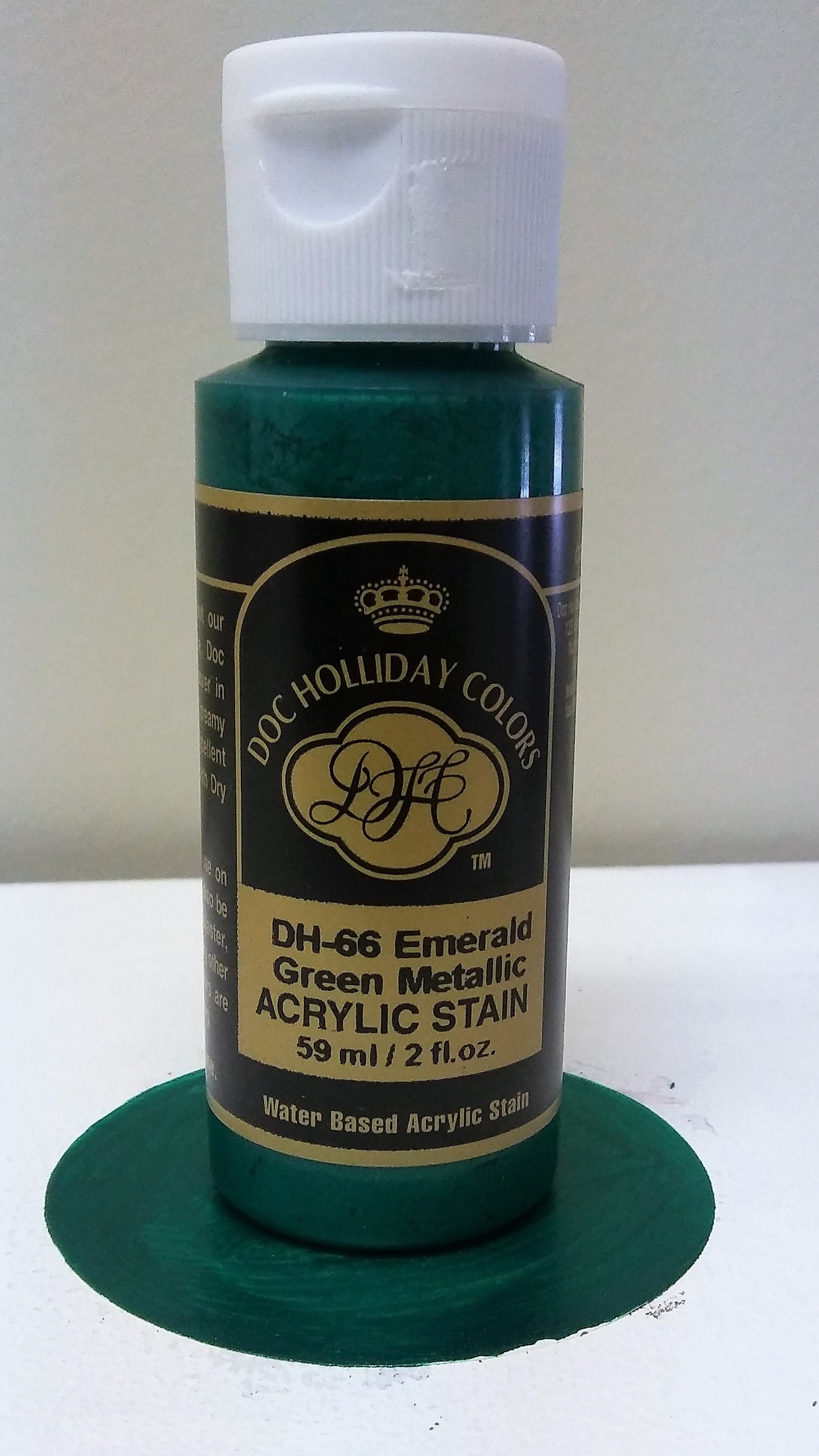 A DH 66 Emerald Green Metallic Acrylic Stain image 0